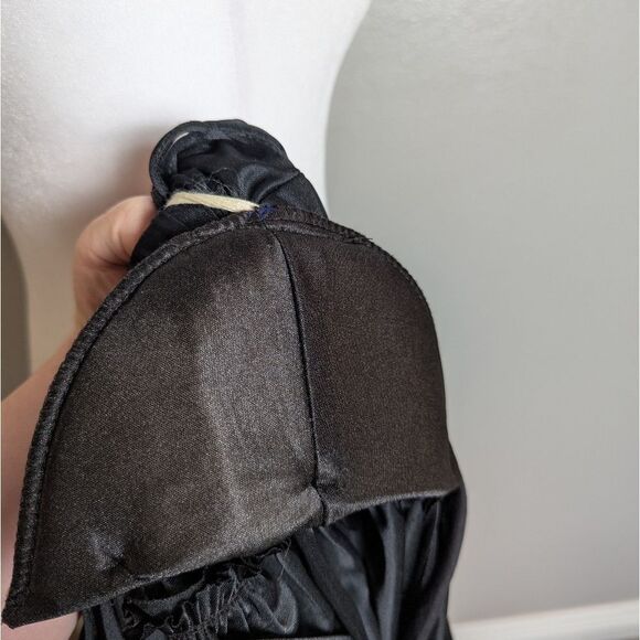 Disco Vintage Variations 80s 70s Dynasty Black Sequin Draped Midi Dress S 6/8 - Picture 8 of 9